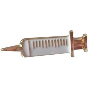 Enamel Medical Jewelry Injection Syringe Pin Brooch for Doctor Nurse Injector Brooch in Saudi Arabia