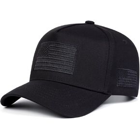 American Flag Hat for Men Women, Low Profile USA Patriotic Plain Dad Trucker Hat, Black in Saudi Arabia