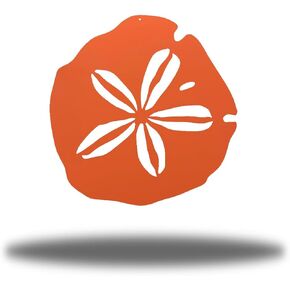 Riverside Designs Coastal Sand Dollar Ocean Beach Metal Art Steel Wall Décor (Coral, 12" L x 12" W) in Saudi Arabia