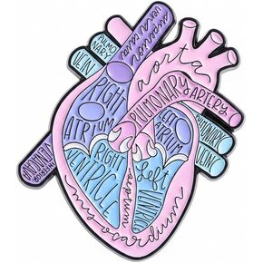 Funny Anatomical Heart Pin - Medical Science Enamel Pins Brooch for Backpacks, Jackets, Hats. Cardiologist Brooches Gifts for Med Students, Nurses and Doctors. in Saudi Arabia
