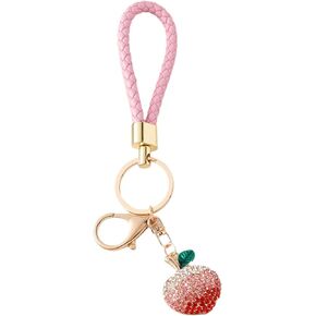 Cute Peach Keychain Purse Charms for Women Girls, Sweet Rhinestone Peach Bag Charms Keychain Wallet Purse Pendant in Saudi Arabia