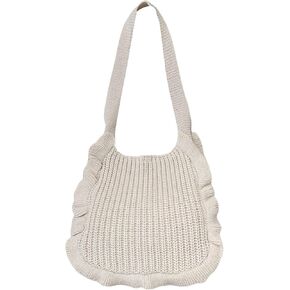 ENBEI Women's Crochet Tote Bag Knit Shoulder bag, Beach Bag, Cute Eco-Friendly Handmade Tote for Shopping, Travel, Daily Use in Saudi Arabia