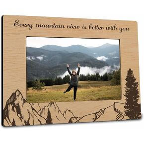 4" x 6" Picture Frame - Every Mountain View Is Better With You - 1 photo frame with self-stand support- Table Top Display, Gift For Friends, Home & Office Decorating & Supplies(Vertical) - B10 in Saudi Arabia