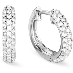 Fully Iced Cz Honey Comb Flower Set Men's Women 3D Gold Hoops Cartilage Cuff White Gold Plated 925 Sterling Silver Post Ice Out Unisex Huggie Hoop Earrings For Men Jewelry Gifts For Dad Fathers in Kuwait