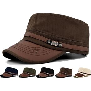 Initlove Military Hat Cadet Army Cap Flat Top Hats for Men Women in Saudi Arabia
