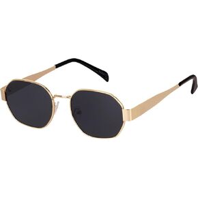 Trendy Hexagon Sunglasses for Women, Retro 90s Hexagonal Sunglasses, Vintage Metal Frame Shades Sun Glasses Eyewear in Saudi Arabia