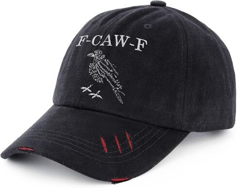 قبعة F-Caw-F Crow، قبعة بيسبول مطرزة عتيقة قابلة للتعديل، للرجال والنساء in Kuwait