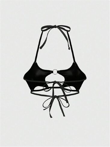SweatyRocks المرأة Y2k Punk PU جلد نجمة الرسن الأعلى Strappy التفاف حول المحاصيل قمم Bralette in Kuwait