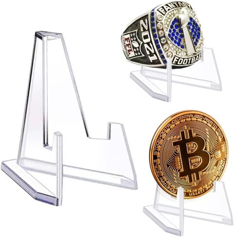 5 Packs Championship Ring Holder Stand Finger Ring Stand Jewelry Display Holder Showcase Display Stands Coin Stand Medal Stand (small) in Kuwait