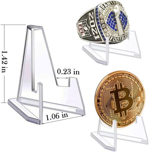 5 Packs Championship Ring Holder Stand Finger Ring Stand Jewelry Display Holder Showcase Display Stands Coin Stand Medal Stand (small) in Kuwait
