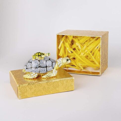 YU FENG Turtles Trinket Box Hinged and Crystal Lion Figurine Collectible in Kuwait