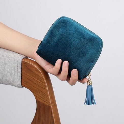 Travel Jewelry Case Organizer Portable Jewelry Pouch Small 5-Layer Velvet Zipper Pouch Bag for Crystal Bracelets Bangles Necklace Ring, Prevent Tangle Scratch in Saudi Arabia