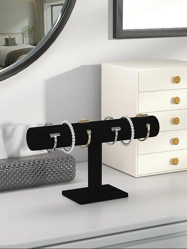 Bracelet Holder Stand,Bracelet Organizer Display for Selling,Bangle Organizer for Women,Watch Storage Holder for Men,Jewelry Business Supplies (Black, 1 Tier) in Saudi Arabia