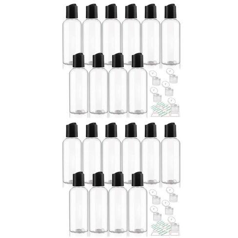 10 Pack 3.4 oz Travel Bottles for Toiletries TSA Approved Leak Proof Travel Size Containers Plastic Empty Shampoo Bottles with Labels Squeeze Bottle Toiletry Essentials Accessories(Clear) in Saudi Arabia