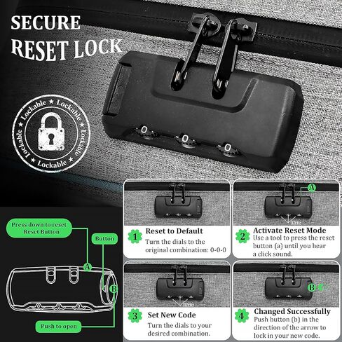 HNSHAG Odor Resistant Storage Bag with Combination Lock, Lockable Travel Organizer Case for Spices, Tea, Coffee, Personal Items, Home and Travel Use, Father’s Day Gifts Storage Box for Men in Saudi Arabia