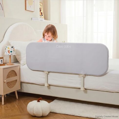 Ciilee Baby Bed Bed Rail for Childlers Travel Travel Kids Beds Rails for Queen Bed قابلة للطي الأطفال الجانبي للسكك الحديدية لسباقين مزدوجين قابلة للتعديل. in Kuwait