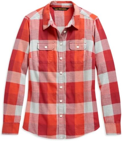 Harley-Davidson® Women's Vintage Eagle Plaid Shirt - 99124-20VW in Saudi Arabia