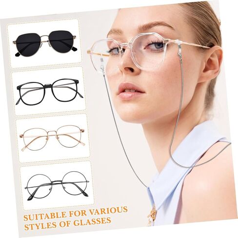 LIFKOME 70cm Stainless Steel Snake Chain Eyeglass Chain for Sunglasses Non-slip Sunglass Strap in Kuwait