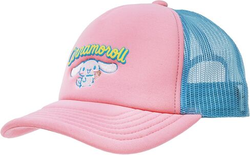 Cinnamoroll Trucker Hat, Puff Print Adult Baseball Cap with Curved Brim, Pink, One Size in Kuwait