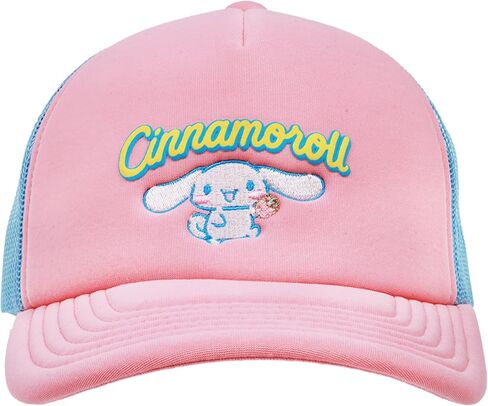 Cinnamoroll Trucker Hat, Puff Print Adult Baseball Cap with Curved Brim, Pink, One Size in Kuwait