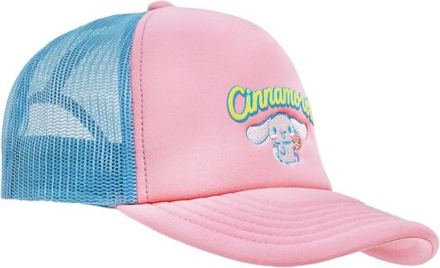 Cinnamoroll Trucker Hat, Puff Print Adult Baseball Cap with Curved Brim, Pink, One Size in Kuwait