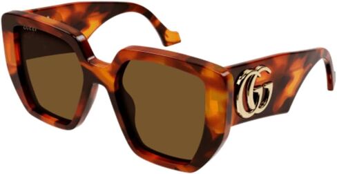 Gucci Brown Geometric Ladies Sunglasses GG0956S 007 54 in Kuwait