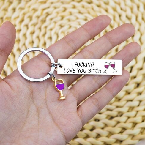 Ikacvb Galentines Day Gifts For Her Funny Best Friend Keychain For Women Small Birthday Friendship Gifts For Friends Bestie Unique Christmas Gift Ideas I Love You Keychain in Kuwait