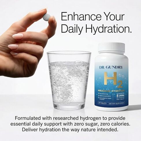 Hydrogen Water Tablets, with Elemental Magnesium - GMO-Free, Gluten-Free & Soy-Free (90 Count) (1) in Saudi Arabia