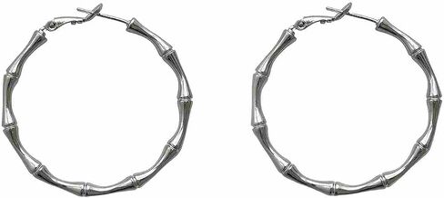 Fashion Bamboo Earrings for Women 90s 80s 14k Plated Gold Hoop Earring Hip Hop PartyJewelry Gifts in Saudi Arabia