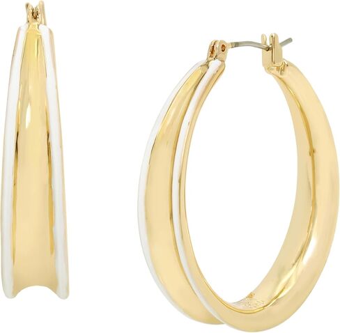 Robert Lee Morris Womens Molten Patina Curved Hoop Earrings in Saudi Arabia
