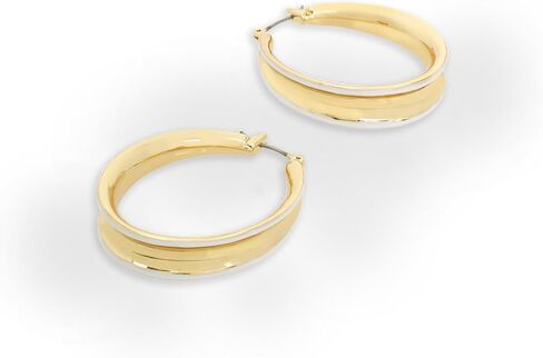 Robert Lee Morris Womens Molten Patina Curved Hoop Earrings in Saudi Arabia