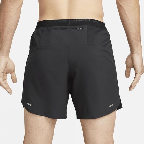شورت الجري Nike Stride للرجال Dri-FIT مقاس 7 بوصات (أسود/أسود، DM4761-010) مقاس متوسط ​​طويل القامة in Kuwait