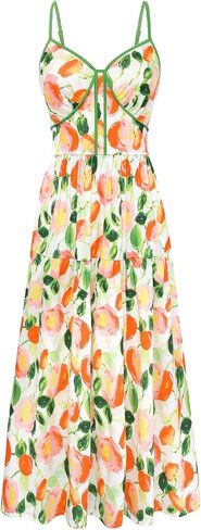 GRACE KARIN 2026 Women's Spaghetti Strap Resort Wear, Summer Beach Maxi Sundress, Floral Vacation Dresses with Pockets in Saudi Arabia