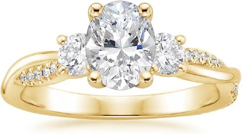 Petite Twisted Vine Moissanite Diamond Ring Set, 1 CT Oval Moissanite Engagement Ring Set, Wedding Ring Set, Bridal Ring, Amazing Ring for Women in Kuwait