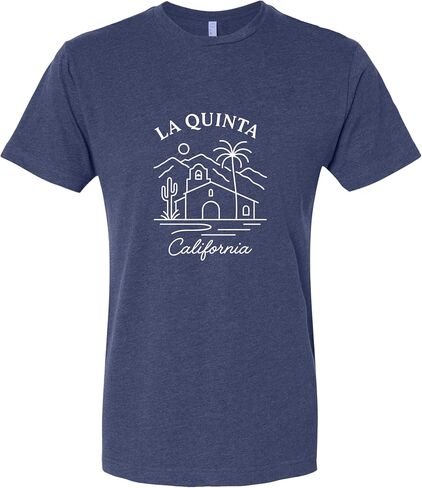 تي شيرت La Quinta California ذو تصميم بسيط من القطن برقبة دائرية للجنسين in Kuwait
