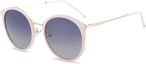 Polarized Cat Eye Round Sunglasses for Women | Oversized Shades | UV400 Protection | Stylish Cateye Glasses in Saudi Arabia