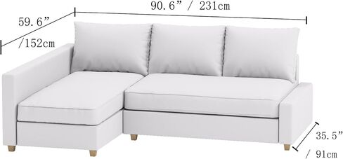 Long Lasting Polyester Material Friheten Sleeper Sofa Cover Replacement Compatible with IKEA Friheten Sofa Bed, Or Corner Sectional Slipcover. Sofa Cover Only. (Orange Left) in Kuwait