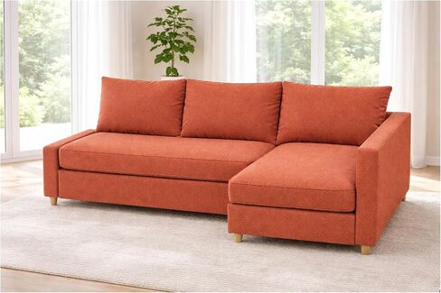 Long Lasting Polyester Material Friheten Sleeper Sofa Cover Replacement Compatible with IKEA Friheten Sofa Bed, Or Corner Sectional Slipcover. Sofa Cover Only. (Orange Left) in Kuwait