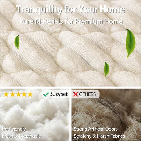 Luxury Fuzzy Pet Couch Cover for Dogs – 100% Washable & Waterproof, Non-Slip Sofa Protector for 3 Cushion Couch, Thick Plush Furniture Cover, Elegant Pet-Friendly Home Décor(White,28"x71") in Saudi Arabia