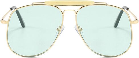 willochra Oversized Pilot Square Sunglasses For Women Men Vintage 70s Polygon Sun Glasses Ladies Double Bridge Shade Eyewear in Saudi Arabia