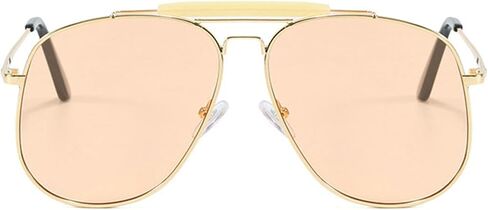 willochra Oversized Pilot Square Sunglasses For Women Men Vintage 70s Polygon Sun Glasses Ladies Double Bridge Shade Eyewear in Kuwait