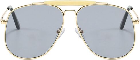 willochra Oversized Pilot Square Sunglasses For Women Men Vintage 70s Polygon Sun Glasses Ladies Double Bridge Shade Eyewear in Kuwait