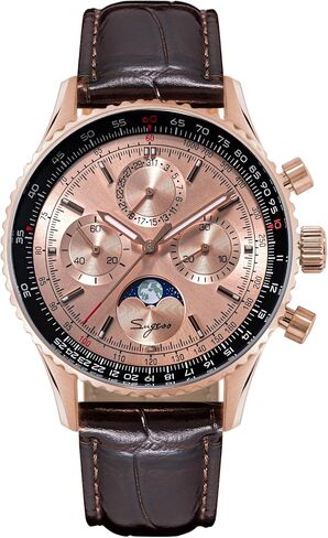 Sugess MoonPhase Master Gold Swan Neck S468.RS.B ST1908 Mechanical Chronograph Mens Wrist Watch Seagull 1963 in Saudi Arabia