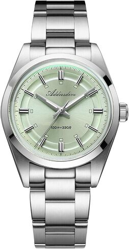 ADDIESIDVE Stylish Dress Watches for Men Women Champagne/Purple/Mint Green Dial VH Sweep Second 100 M Waterproof Minimalist Easy Reader Watch in Saudi Arabia