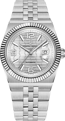 Pagani Design Men's Automatic Watch, 40.5mm Stainless Steel Case, Synthetic Sapphire Glass, Automatic Calendar Watch, Black, Sky Blue, White, Green in Saudi Arabia