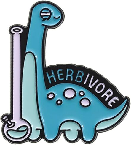 1Pcs Cute Dinosaur Enamel Pin Herbivore Dinosaur Brooch Lapel Pin Cartoon Dino Badge for Jackets Hats Backpacks Funny Aesthetic Enamel Pins Gift for Women Girls Dinosaur Lovers in Saudi Arabia