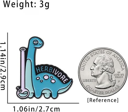 1Pcs Cute Dinosaur Enamel Pin Herbivore Dinosaur Brooch Lapel Pin Cartoon Dino Badge for Jackets Hats Backpacks Funny Aesthetic Enamel Pins Gift for Women Girls Dinosaur Lovers in Saudi Arabia