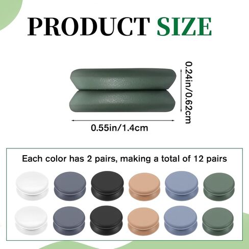 12 Pairs Hijab Magnets Pins Scarf Magnetic Buttons No-Snag Brooch Clasp Pinless Headscarf Clips for Women Dress Clothes Shirts Scarves in Saudi Arabia