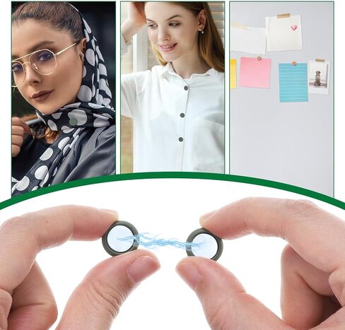 12 Pairs Hijab Magnets Pins Scarf Magnetic Buttons No-Snag Brooch Clasp Pinless Headscarf Clips for Women Dress Clothes Shirts Scarves in Saudi Arabia