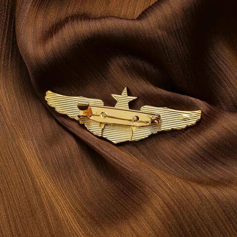 Pilot Wings Pins 2.3" Wide - Air Force Senior Pilot Badge Pins, Alloy Aviator Airplane Pin, Metal Wing Brooch for Uniforms, Hats, and Flight Attendant Costume Accessories in Saudi Arabia
